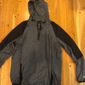 1/4 zip AE Active Flex sweatshirt in grey/black
